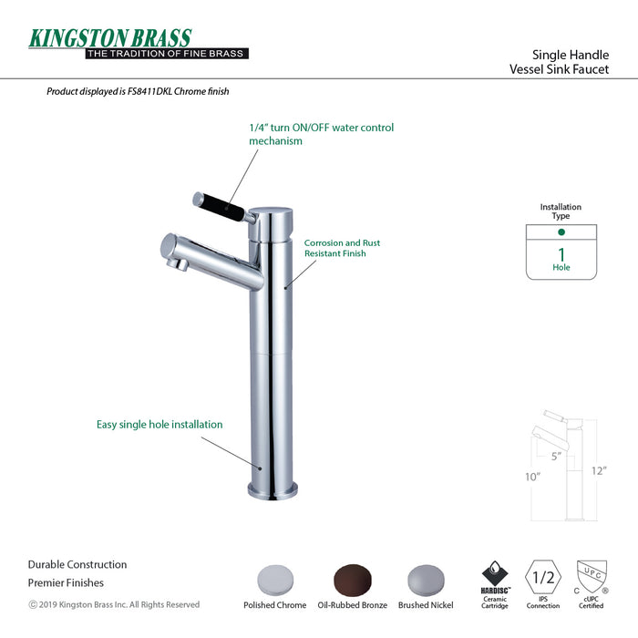 Fauceture FS8418DKL Single-Handle Vessel Sink Faucet, Brushed Nickel
