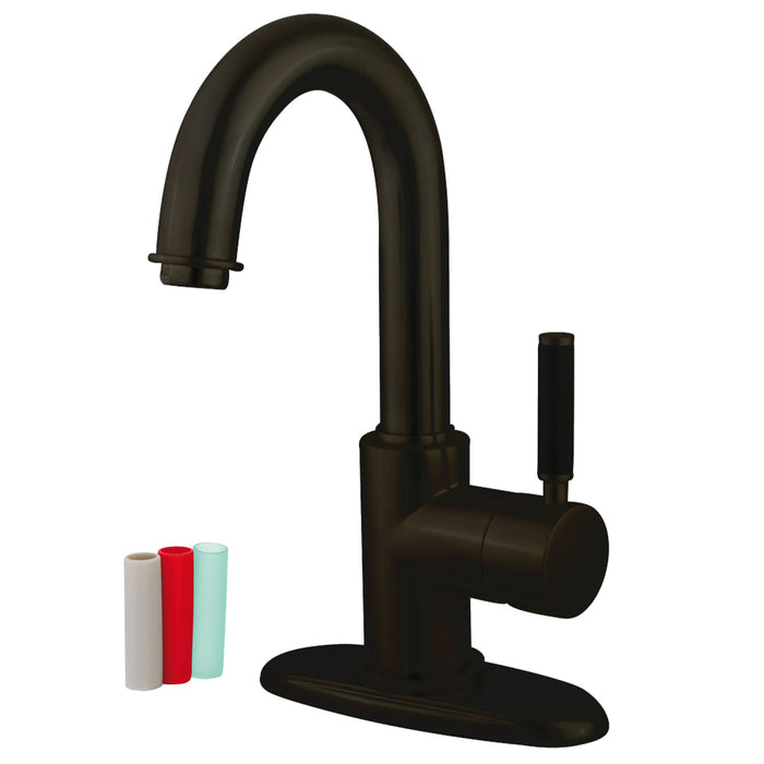 Fauceture FS8435DKL Kaiser Single-Handle Bathroom Faucet with Push Pop-Up and Cover Plate, Oil Rubbed Bronze
