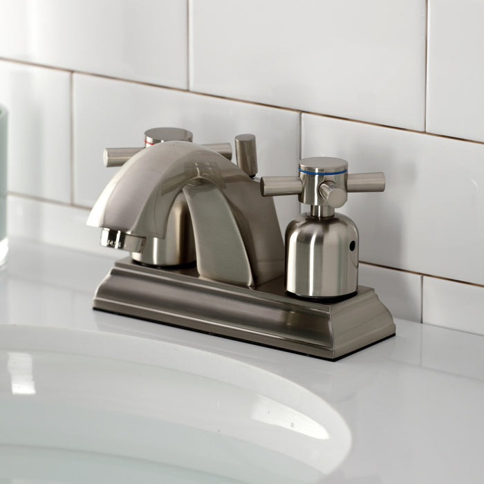 Kingston Brass FSC4648DX Concord Double-Handle 4" Centerset Bathroom Faucet with Pop-Up Drain, Brushed Nickel