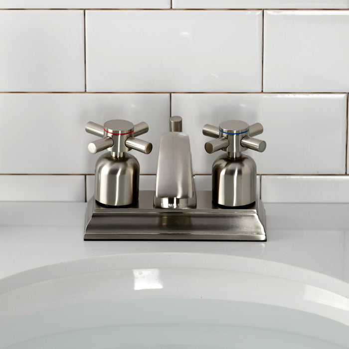 Kingston Brass FSC4648DX Concord Double-Handle 4" Centerset Bathroom Faucet with Pop-Up Drain, Brushed Nickel