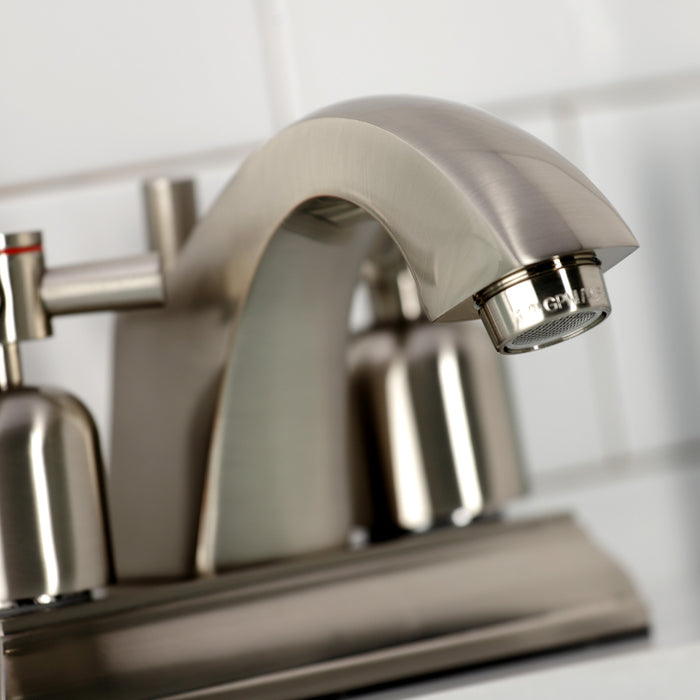 Kingston Brass FSC4648DX Concord Double-Handle 4" Centerset Bathroom Faucet with Pop-Up Drain, Brushed Nickel