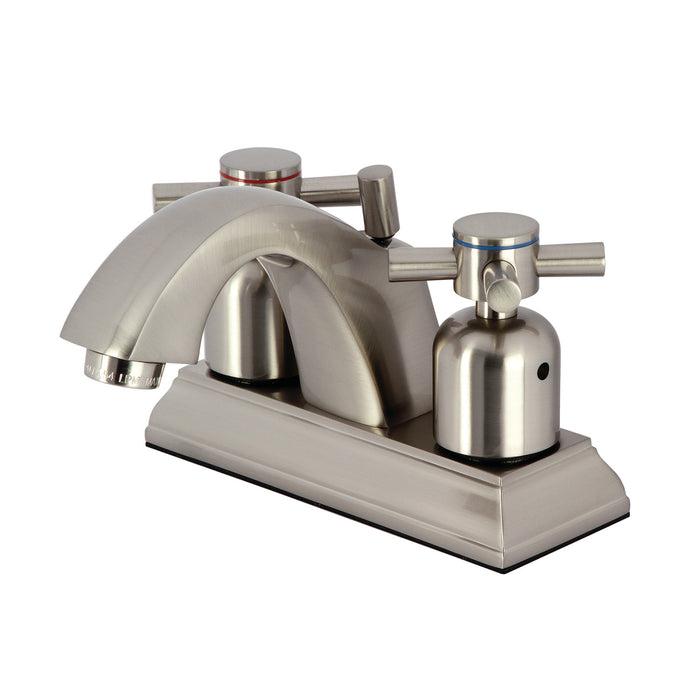 Kingston Brass FSC4648DX Concord Double-Handle 4" Centerset Bathroom Faucet with Pop-Up Drain, Brushed Nickel