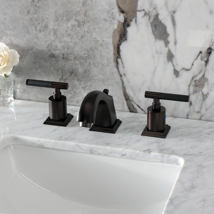 Kingston Brass FSC4685CKL Kaiser Widespread Bathroom Faucet with Pop-Up Drain, Oil Rubbed Bronze