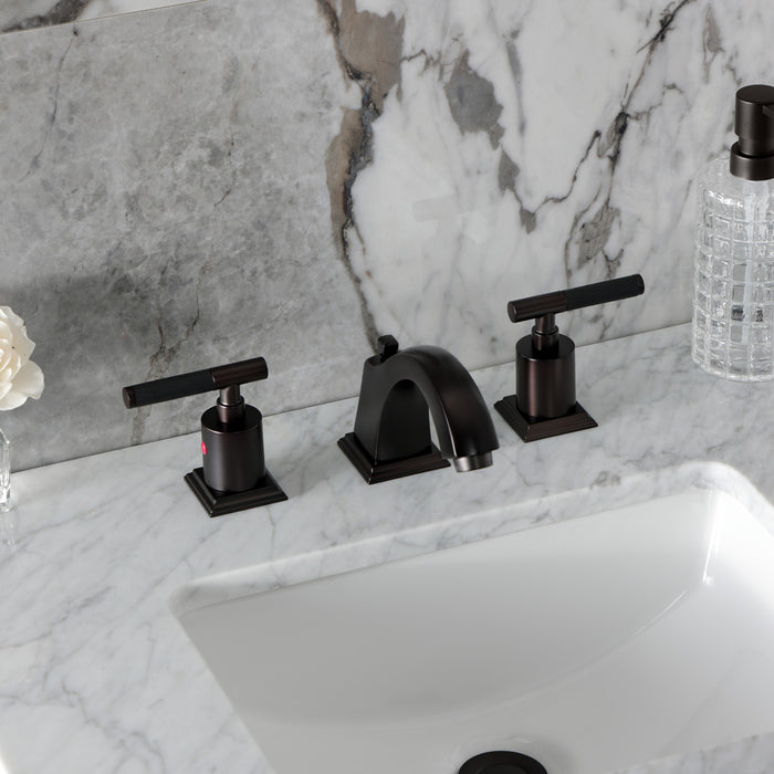 Kingston Brass FSC4685CKL Kaiser Widespread Bathroom Faucet with Pop-Up Drain, Oil Rubbed Bronze