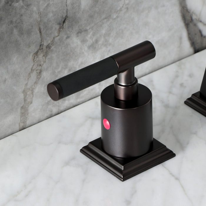 Kingston Brass FSC4685CKL Kaiser Widespread Bathroom Faucet with Pop-Up Drain, Oil Rubbed Bronze