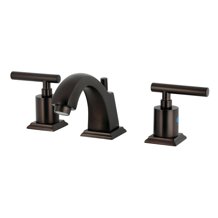 Kingston Brass FSC4685CML Manhattan Widespread Bathroom Faucet with Pop-Up Drain, Oil Rubbed Bronze