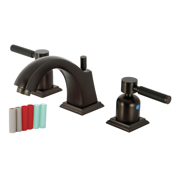 Kingston Brass FSC4685DKL Kaiser Widespread Bathroom Faucet with Brass Pop-Up Drain, Oil Rubbed Bronze