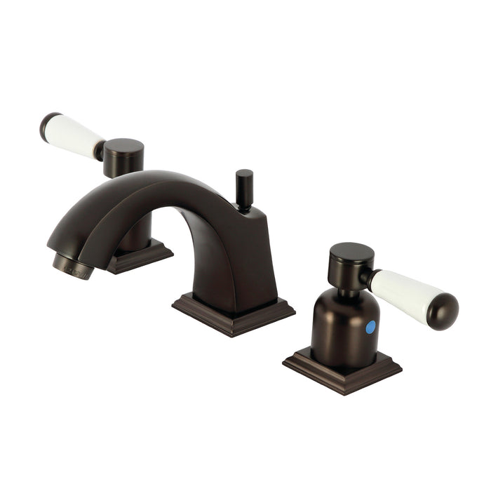 Kingston Brass FSC4685DPL Paris Widespread Bathroom Faucet with Brass Pop-Up Drain, Oil Rubbed Bronze