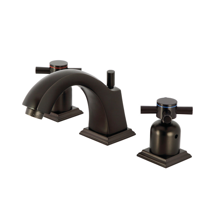 Kingston Brass FSC4685DX Concord Widespread Bathroom Faucet with Brass Pop-Up Drain, Oil Rubbed Bronze