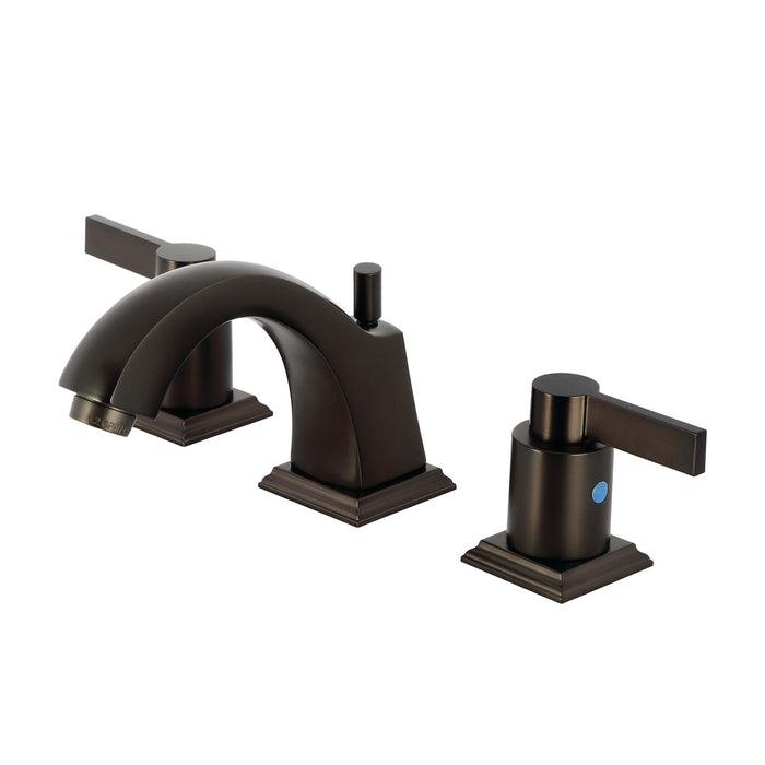 Kingston Brass FSC4685NDL NuvoFusion Widespread Bathroom Faucet with Pop-Up Drain, Oil Rubbed Bronze