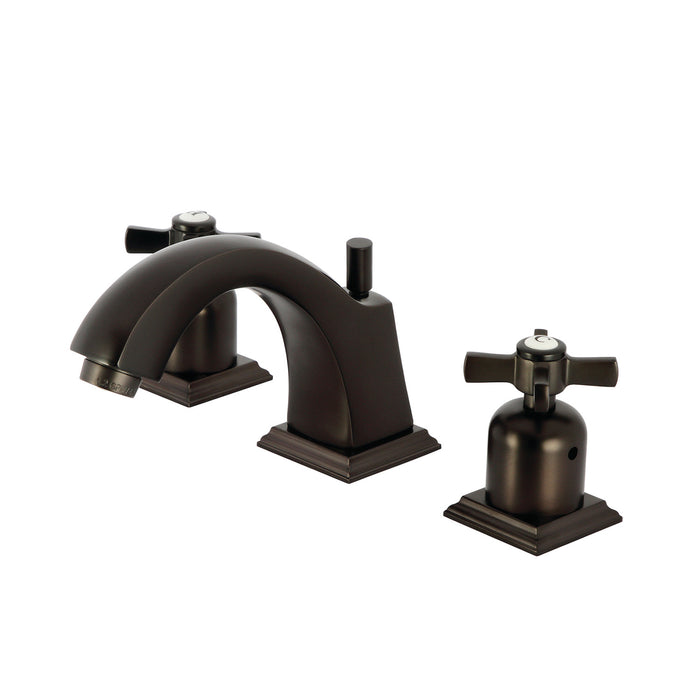 Kingston Brass FSC4685ZX Millennium Widespread Bathroom Faucet with Brass Pop-Up Drain, Oil Rubbed Bronze