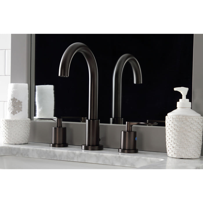 Kingston Brass FSC8925SVL Serena Widespread Bathroom Faucet with Pop-Up Drain, Oil Rubbed Bronze
