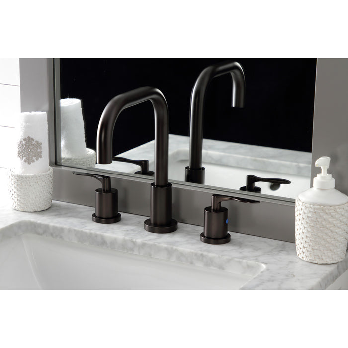 Kingston Brass FSC8935SVL Serena Widespread Bathroom Faucet with Pop-Up Drain, Oil Rubbed Bronze