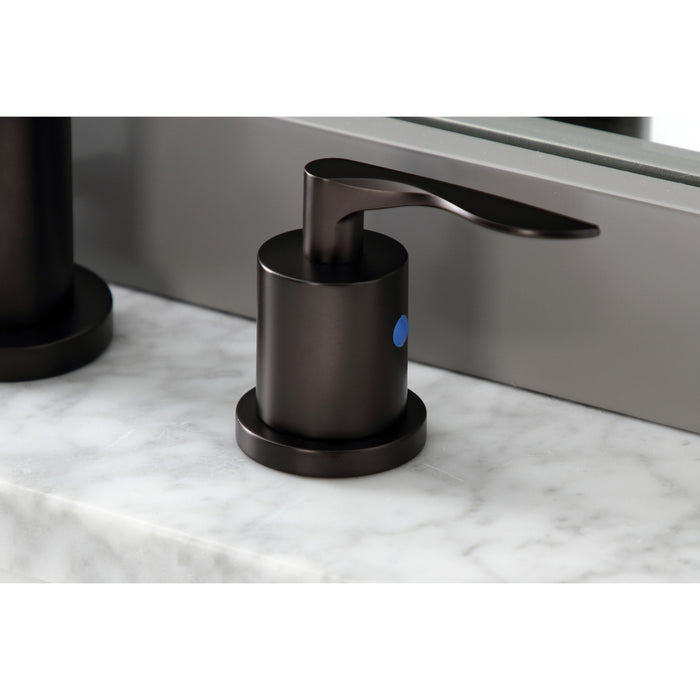 Kingston Brass FSC8955SVL Serena Widespread Bathroom Faucet with Pop-Up Drain, Oil Rubbed Bronze