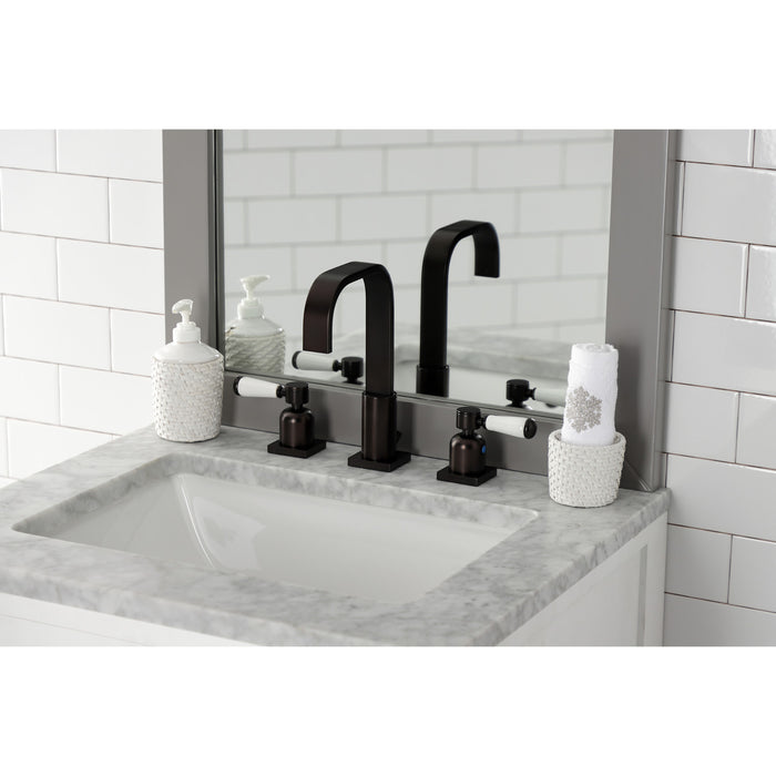 Kingston Brass FSC8965DPL Paris Widespread Bathroom Faucet with Pop-Up Drain, Oil Rubbed Bronze