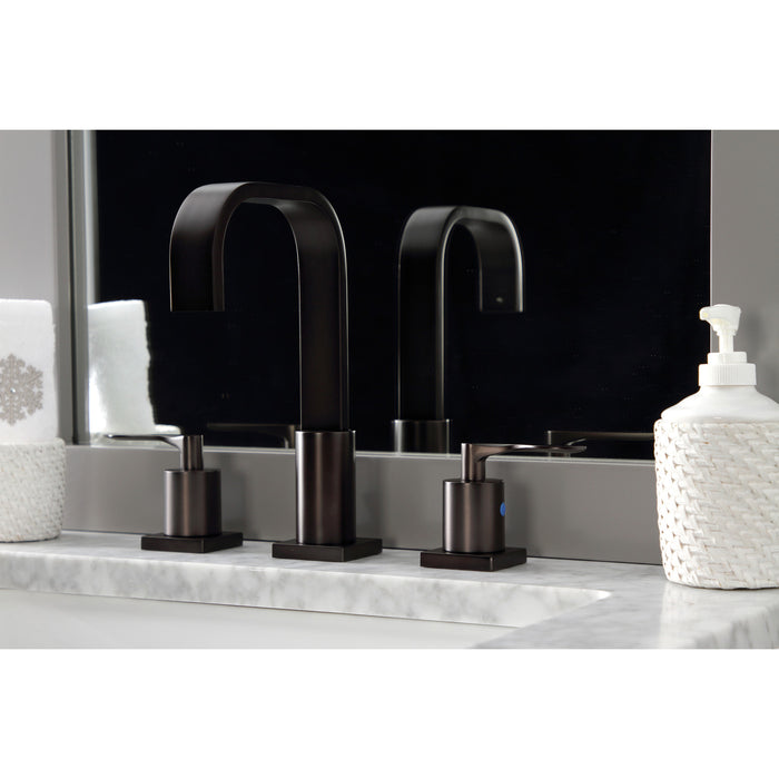 Kingston Brass FSC8965SVL Serena Widespread Bathroom Faucet with Pop-Up Drain, Oil Rubbed Bronze