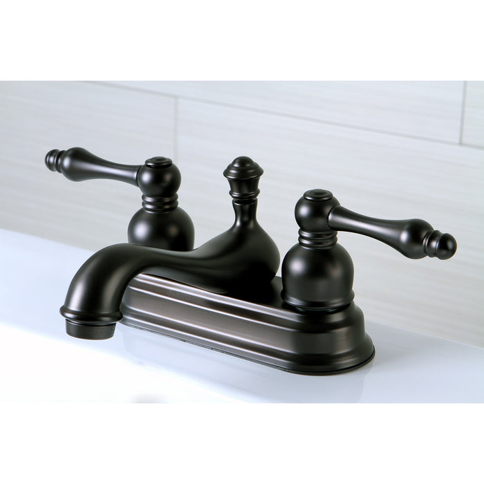 Kingston Brass FSY3605ACL American Classic Double-Handle 4" Centerset Bathroom Faucet with Pop-Up Drain, Oil Rubbed Bronze