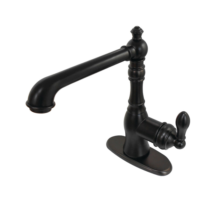 Kingston Brass FSY7205ACL American Classic Single-Handle 4" Centerset Bathroom Faucet with Push-Up Pop-Up, Oil Rubbed Bronze