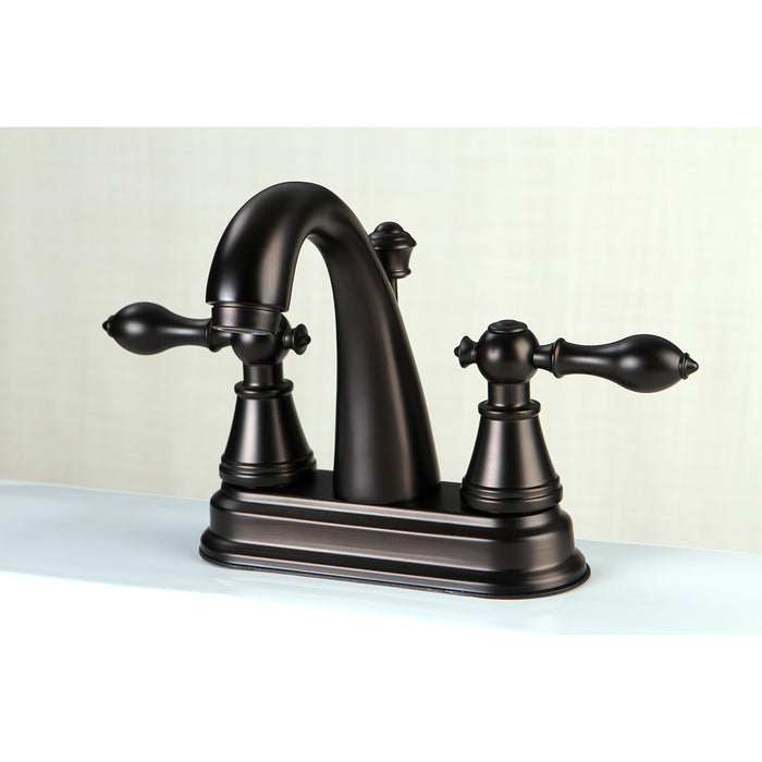 Fauceture FSY7615AL English Classic 4 in. Centerset Bathroom Faucet with Retail Pop-Up, Oil Rubbed Bronze