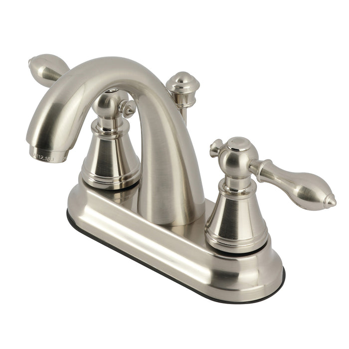 Fauceture FSY7618AL English Classic 4 in. Centerset Bathroom Faucet with Retail Pop-Up, Brushed Nickel