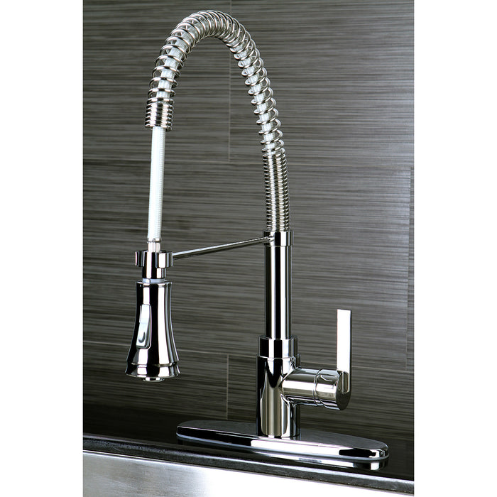 Gourmetier GSY8871CTL Continental Single-Handle Deck-Mount Pre-Rinse Kitchen Faucet, Polished Chrome