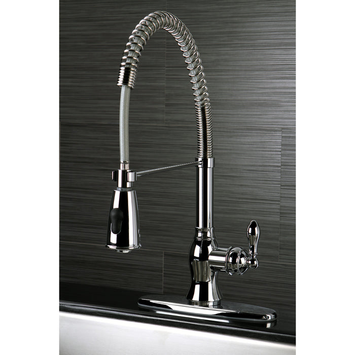 Gourmetier GSY8891ACL American Classic Single-Handle Deck-Mount Pre-Rinse Kitchen Faucet, Polished Chrome