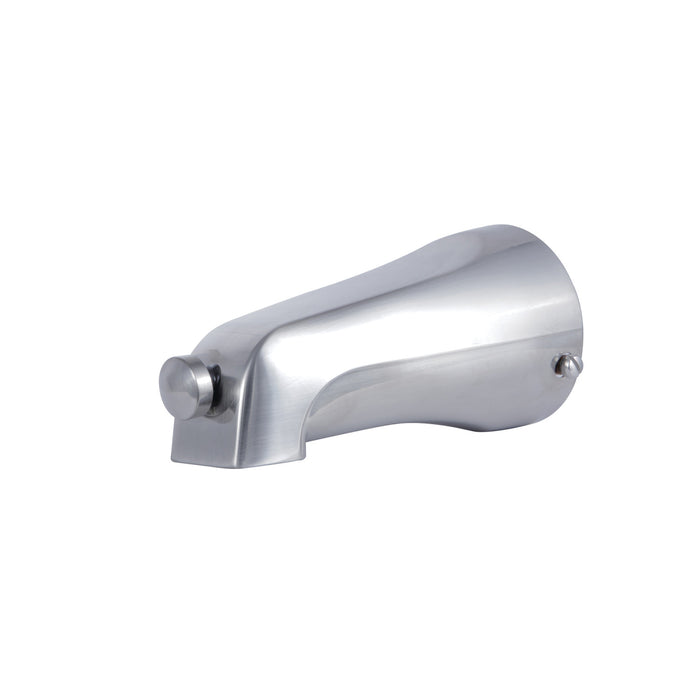Kingston Brass K1267A8 Shower Scape 5-3/16" Zinc Tub Faucet Spout with Diverter, 1/2" CTS, Brushed Nickel