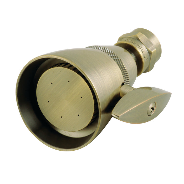 Kingston Brass K132A3 Made To Match 2-1/4" Round Adjustable Jet Spray Brass Shower Head, Antique Brass