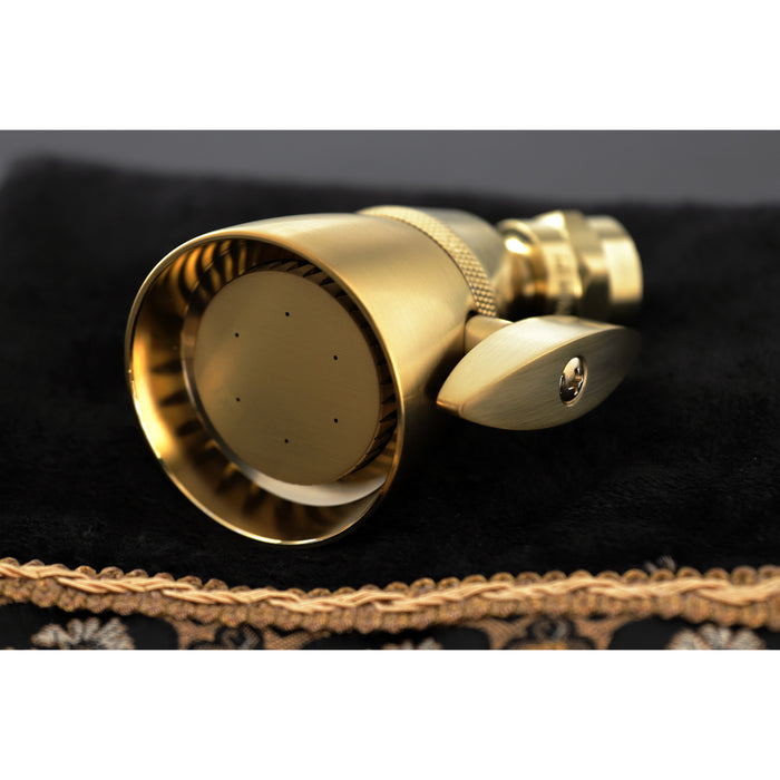 Kingston Brass K132A7 Made To Match 2-1/4" Round Adjustable Jet Spray Brass Shower Head, Brushed Brass