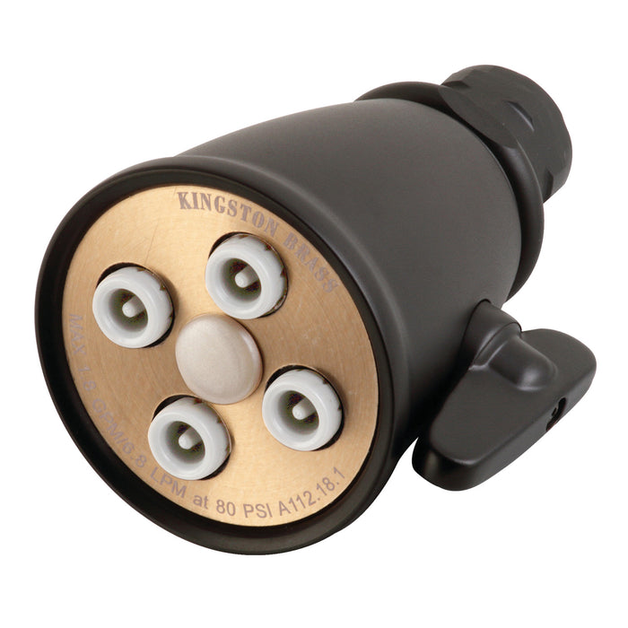 Kingston Brass K137A0MB Victorian 2-5/16" Round Adjustable Jet Spray Brass Shower Head, Matte Black