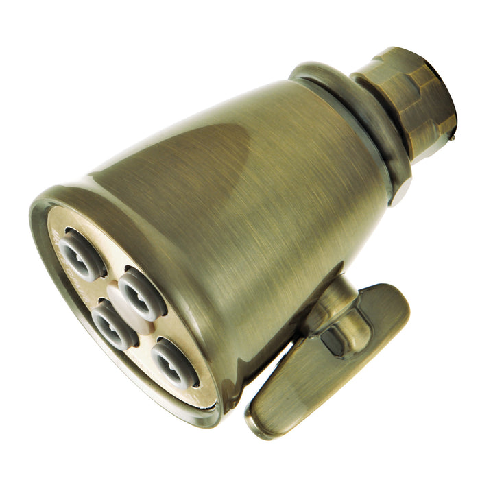 Kingston Brass K137A3 Victorian 2-5/16" Round Adjustable Jet Spray Brass Shower Head, Antique Brass