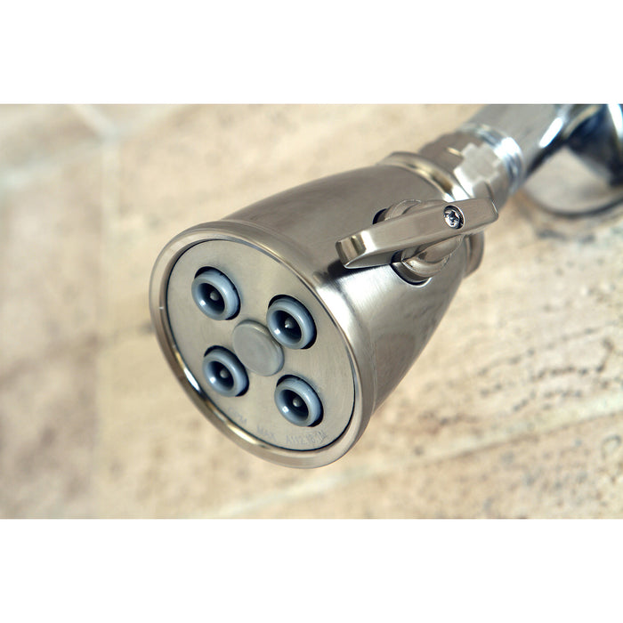 Kingston Brass K137A8 Victorian 2-5/16" Round Adjustable Jet Spray Brass Shower Head, Brushed Nickel
