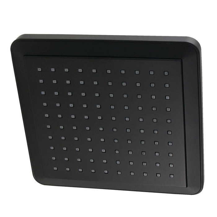 Kingston Brass K250A0 Claremont 9-5/8" Square Rainfall ABS Shower Head, Matte Black