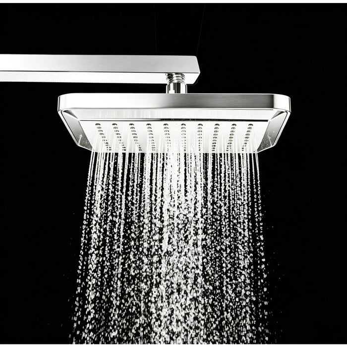 Kingston Brass K250A1 Claremont 9-5/8" Square Rainfall ABS Shower Head, Polished Chrome