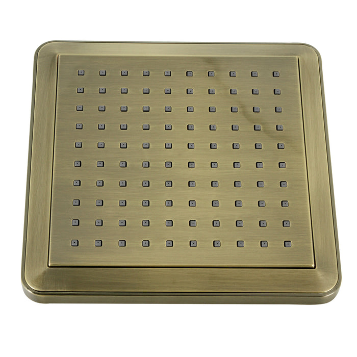 Kingston Brass K250A3 Claremont 9-5/8" Square Rainfall ABS Shower Head, Antique Brass