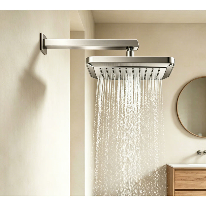 Kingston Brass K250A8 Claremont 9-5/8" Square Rainfall ABS Shower Head, Brushed Nickel