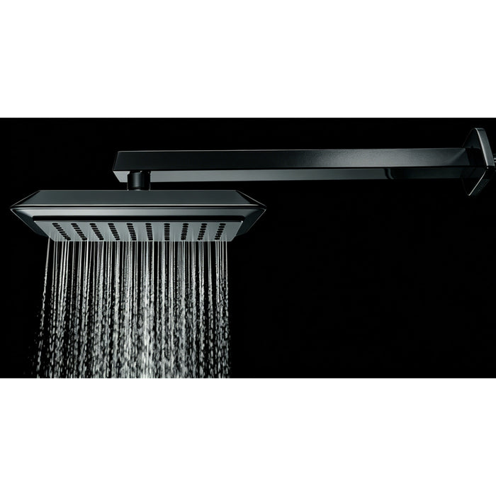 Kingston Brass K251A0 Claremont 9-5/8" Square Rainfall ABS Shower Head, Matte Black