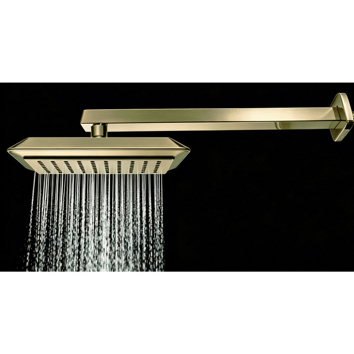 Kingston Brass K251A3 Claremont 9-5/8" Square Rainfall ABS Shower Head, Antique Brass