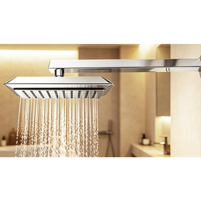 Kingston Brass K251A6 Claremont 9-5/8" Square Rainfall ABS Shower Head, Polished Nickel