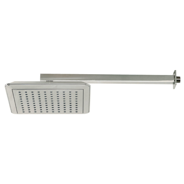 Kingston Brass K251A6CK Claremont 9-5/8" Square Raindrop ABS Shower Head with 15-3/4" Shower Arm, Polished Nickel