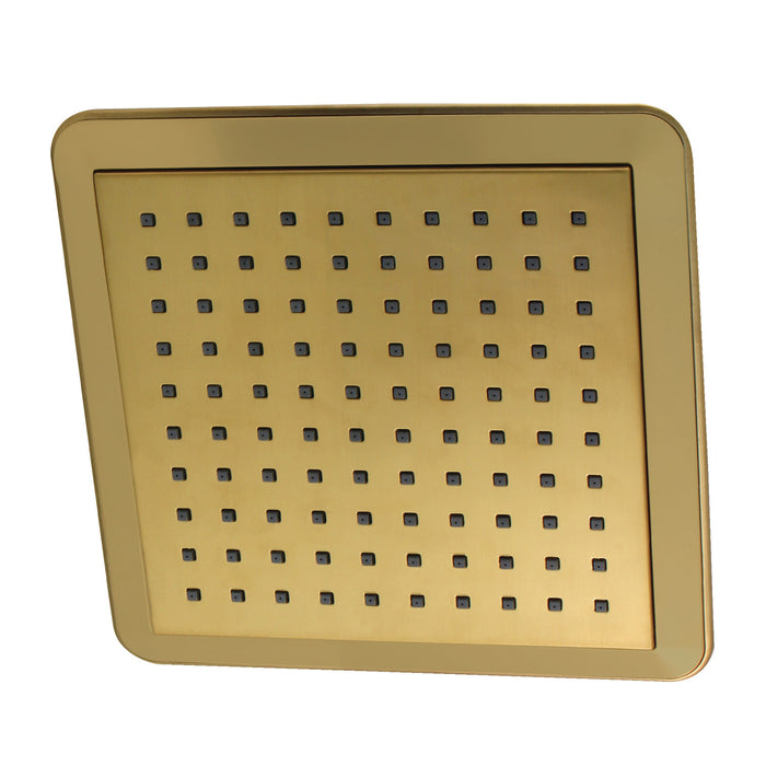 Kingston Brass K251A7 Claremont 9-5/8" Square Rainfall ABS Shower Head, Brushed Brass