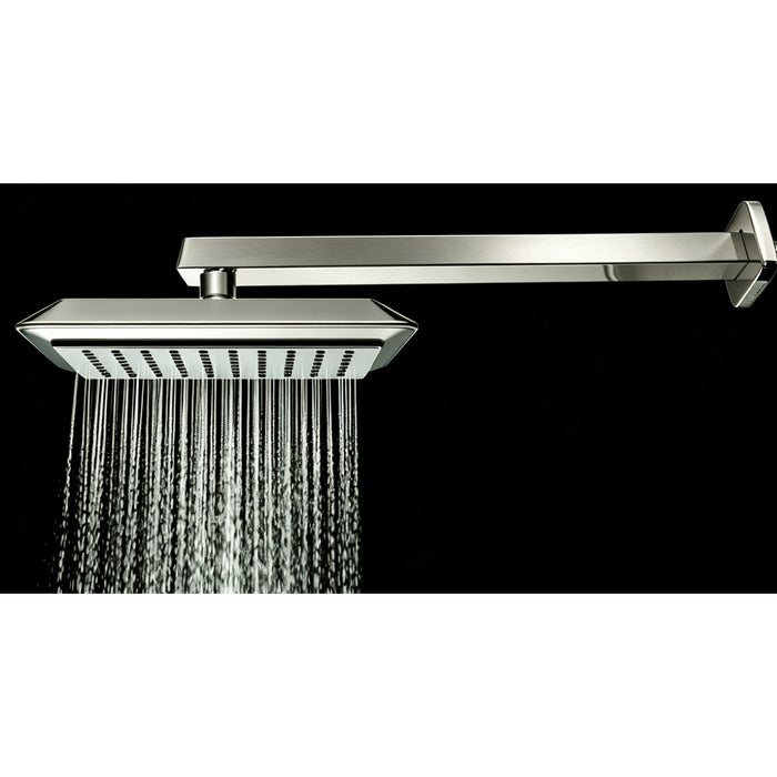 Kingston Brass K251A8 Claremont 9-5/8" Square Rainfall ABS Shower Head, Brushed Nickel