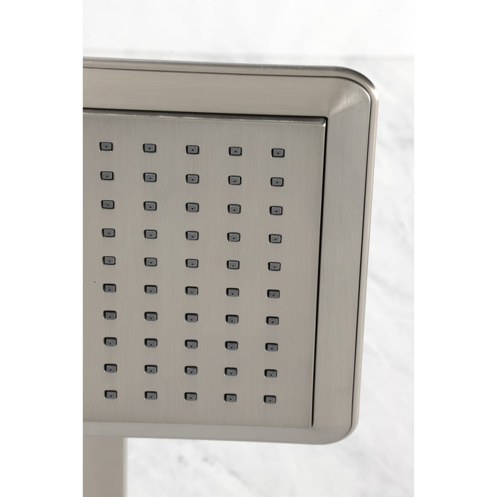 Kingston Brass K251A8CK Claremont 9-5/8" Square Raindrop ABS Shower Head with 15-3/4" Shower Arm, Brushed Nickel