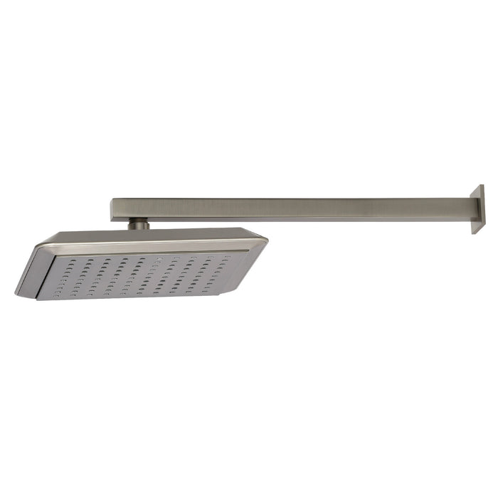 Kingston Brass K251A8CK Claremont 9-5/8" Square Raindrop ABS Shower Head with 15-3/4" Shower Arm, Brushed Nickel