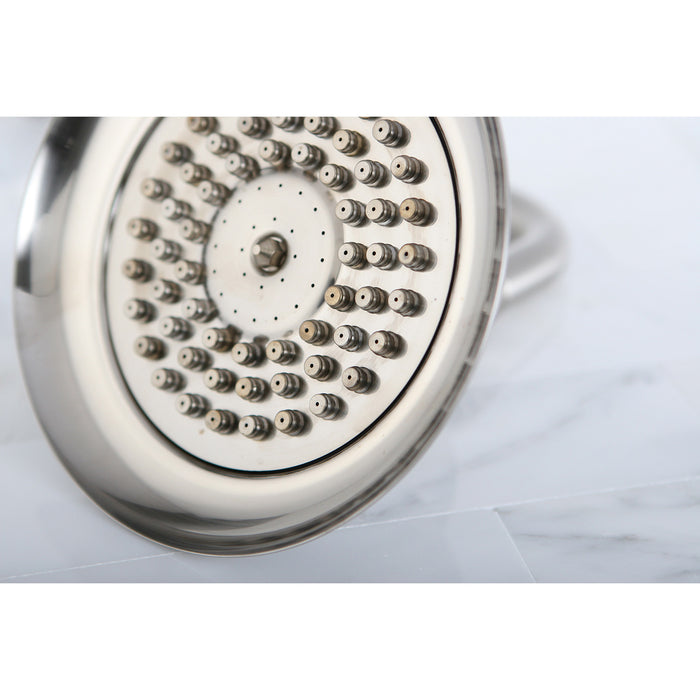 Kingston Brass K306C8 Vintage 6" Round Raindrop Brass Shower Head, Brushed Nickel