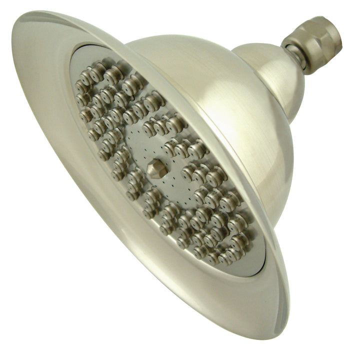 Kingston Brass K306C8 Vintage 6" Round Raindrop Brass Shower Head, Brushed Nickel