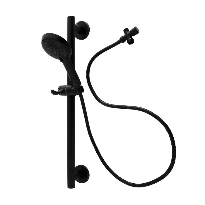 Kingston Brass KAK1540D Made to Match Shower System with 24" Slide/Grab Bar and Hand Shower, Matte Black