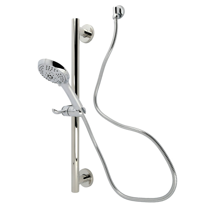 Kingston Brass KAK1541E Made to Match Shower System with 24" Slide/Grab Bar and Hand Shower, Polished Chrome