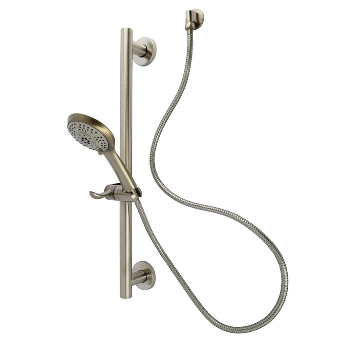 Kingston Brass KAK1548E Made to Match Shower System with 24" Slide/Grab Bar and Hand Shower, Brushed Nickel