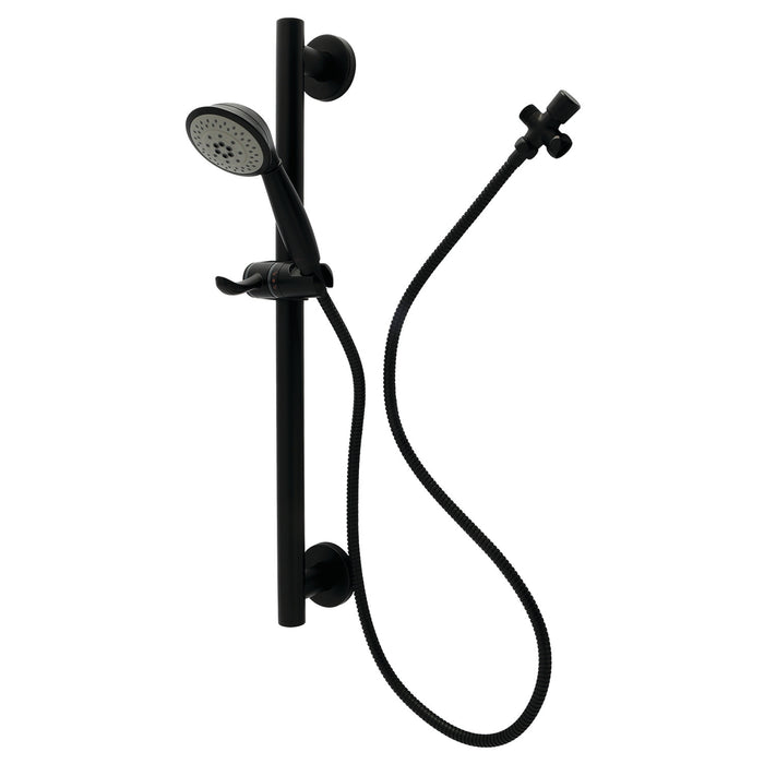 Kingston Brass KAK2520D Made to Match Shower System with 24" Slide/Grab Bar and Hand Shower, Matte Black